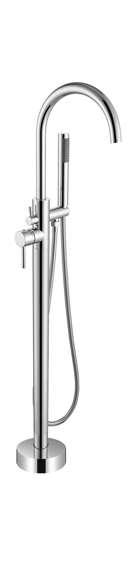 Freestanding Tub Faucet | 360° Swivel Spout Freestanding Tub Filler for Bathroom | EVAKAN