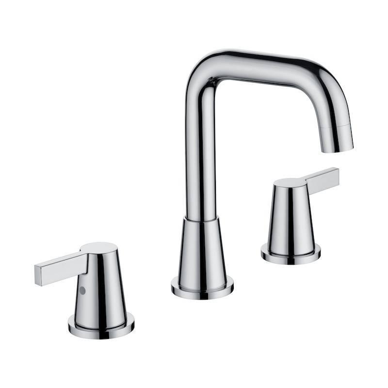 Widespread Bathroom Faucet Chrome Brass Double Handle EVANKA