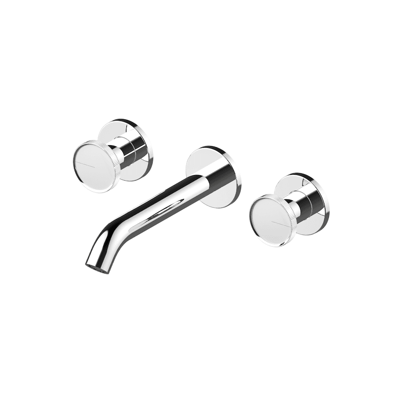 Lead-Free Wall Mount Bathroom Faucet | Chrome 2-Handle | EVANKA