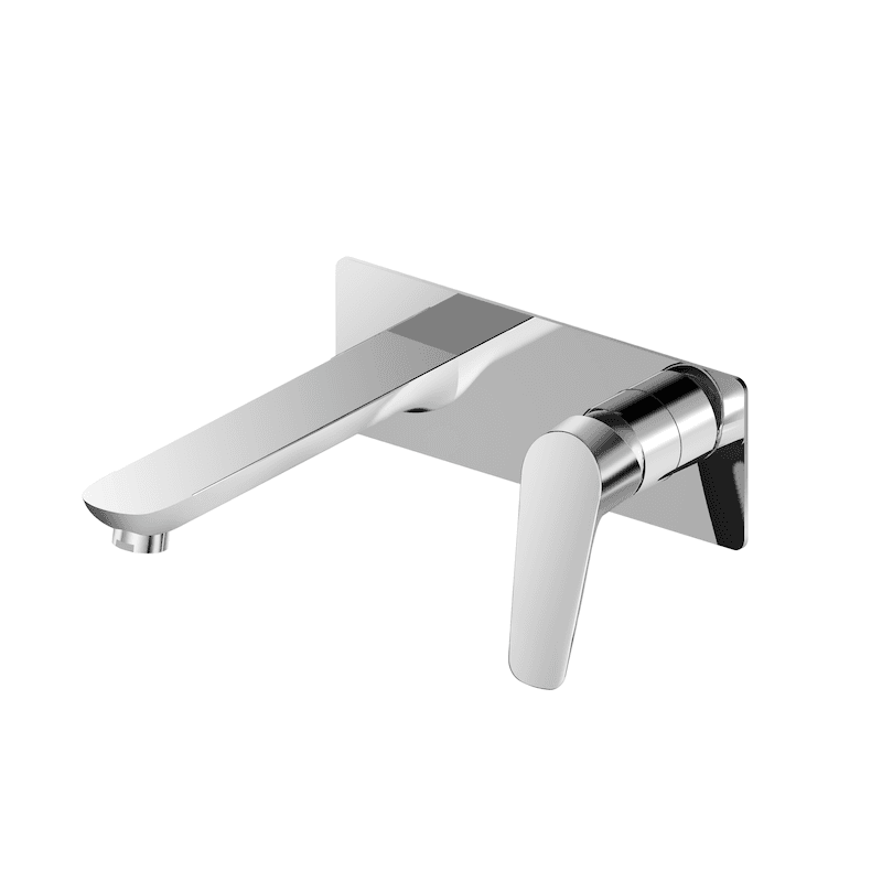 Lead-Free Wall Mount Bathroom Faucet | Chrome Single Handle | EVANKA