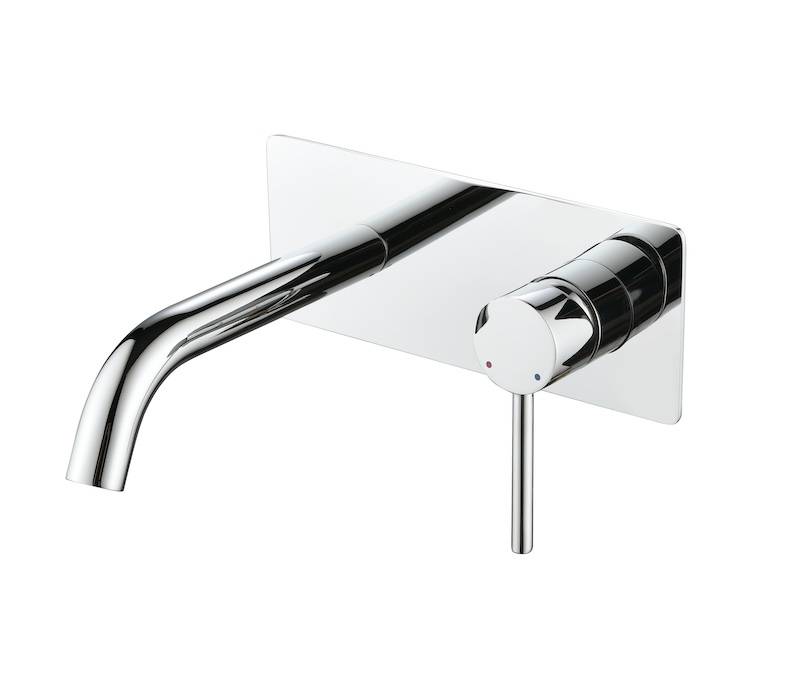 Lead-Free Wall Mount Bathroom Faucet | Chrome Single Handle | EVANKA