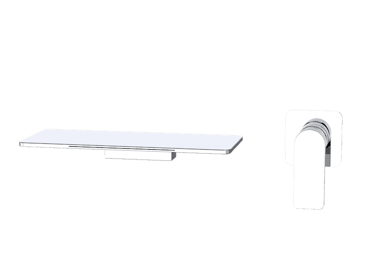 Lead-Free Waterfall Wall Mount Basin Faucet B915B80CP | EVANKA
